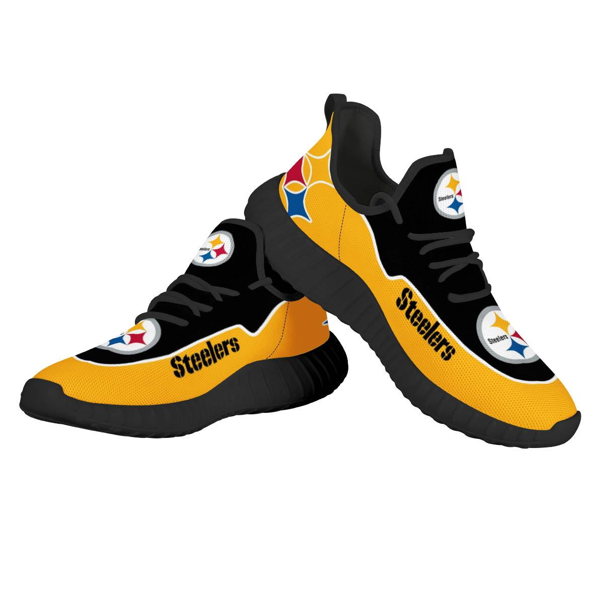 Men's Pittsburgh Steelers Mesh Knit Sneakers/Shoes 007